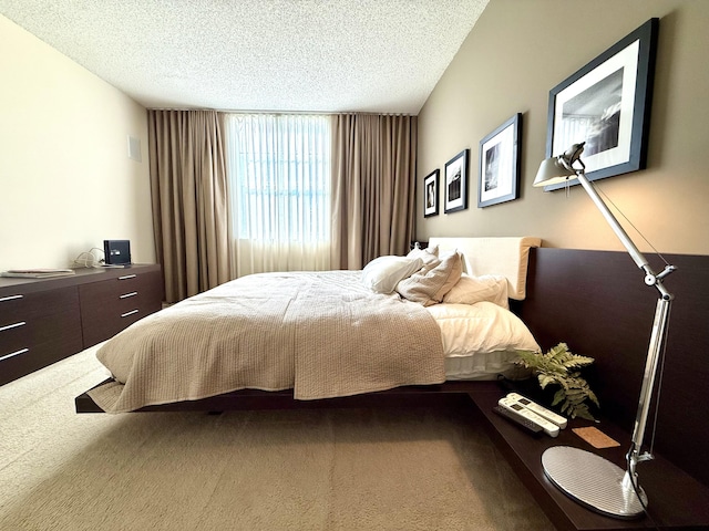 bedroom featuring a textured ceiling