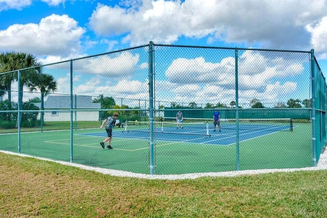 view of tennis court