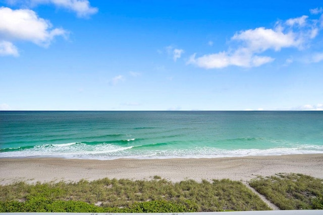 water view with a view of the beach