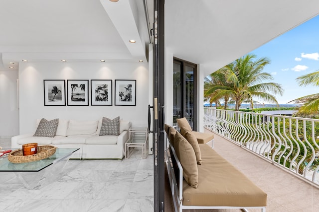 balcony featuring outdoor lounge area