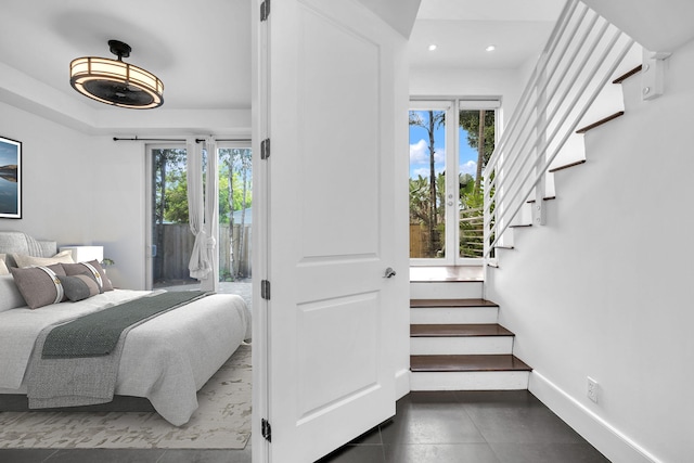 view of tiled bedroom