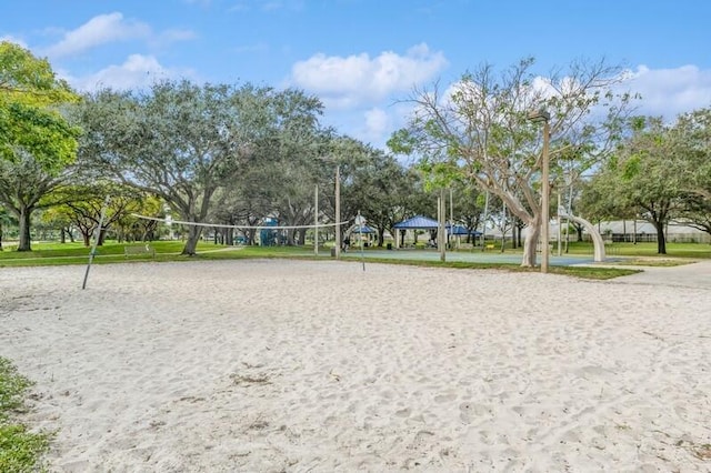 view of property's community with volleyball court