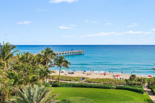 water view featuring a view of the beach