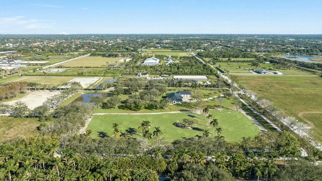 bird's eye view featuring a rural view