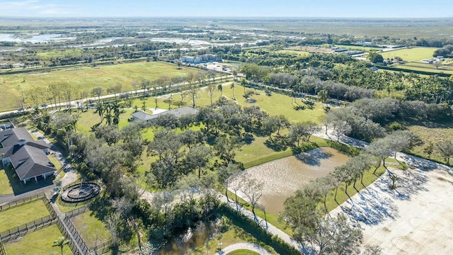 bird's eye view with a rural view