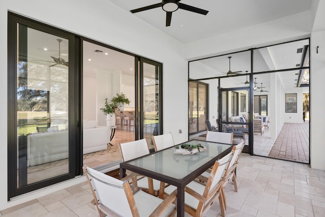 view of sunroom