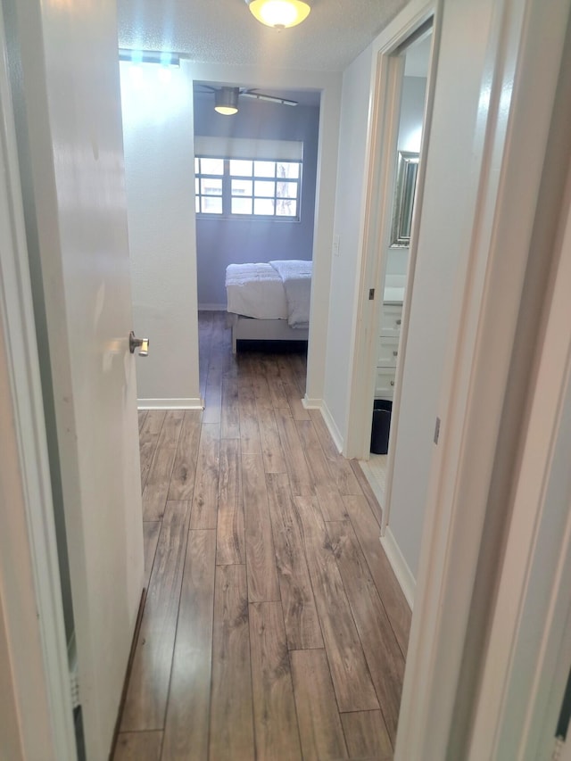 corridor featuring light hardwood / wood-style floors