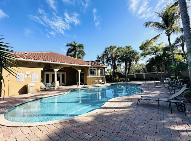 view of pool with a patio