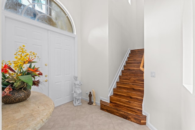 view of tiled entryway