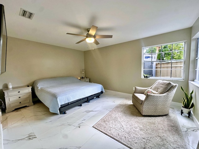 bedroom with ceiling fan