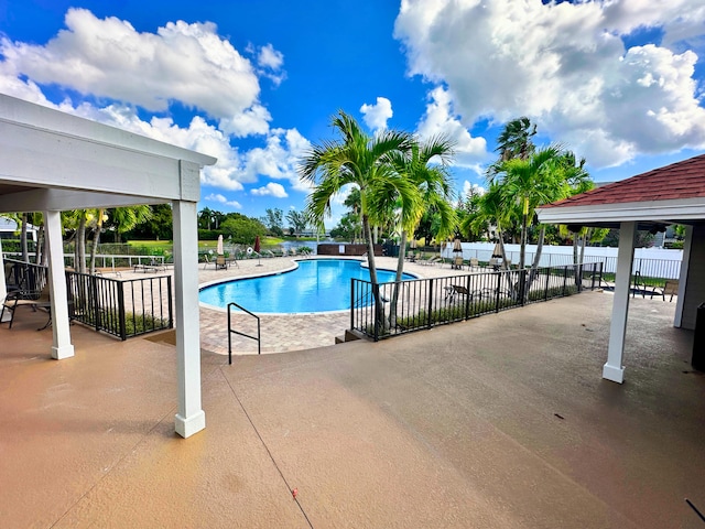 view of pool with a patio area