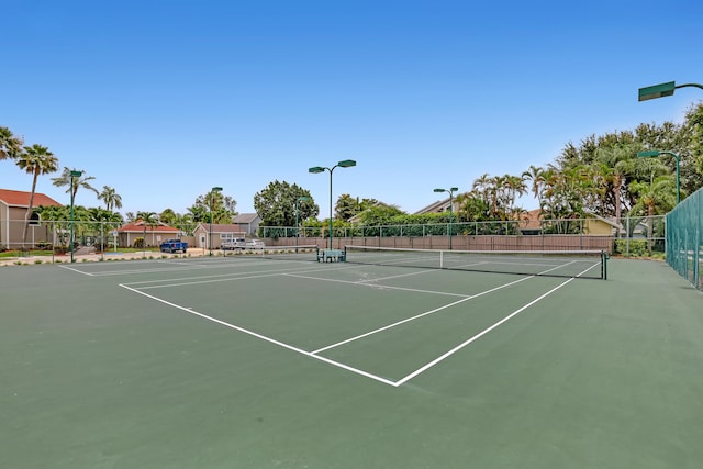 view of tennis court