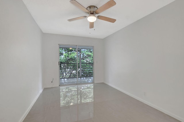 4064 Newport Q Unit 4064, Deerfield Beach, FL 33442 - spare room featuring ceiling fan and tile patterned floors