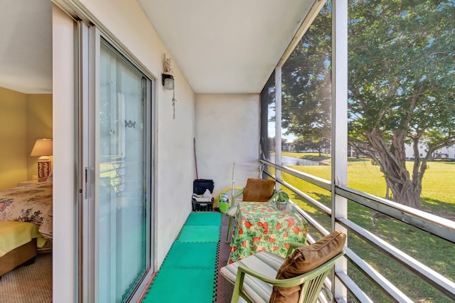 view of sunroom / solarium