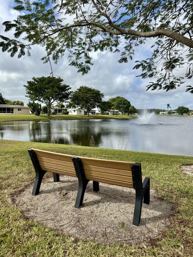 view of property's community featuring a water view