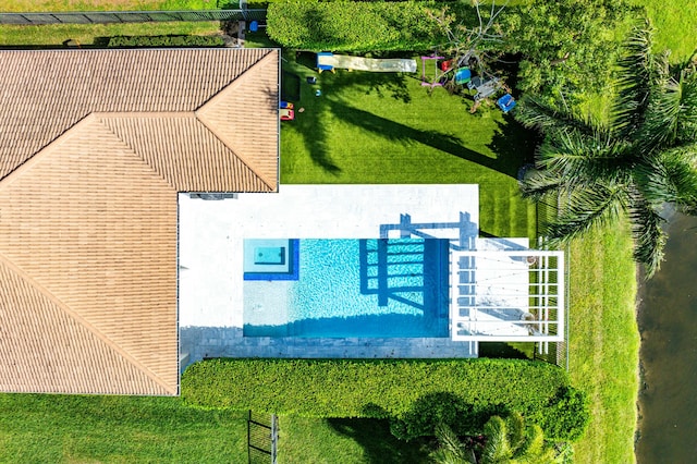 birds eye view of property