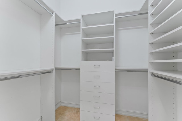 view of walk in closet