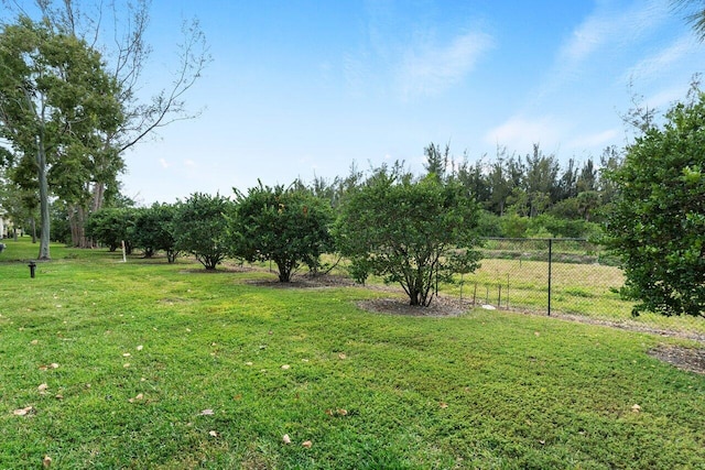 view of yard with a rural view