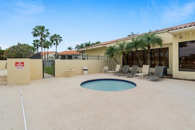 view of pool with a patio