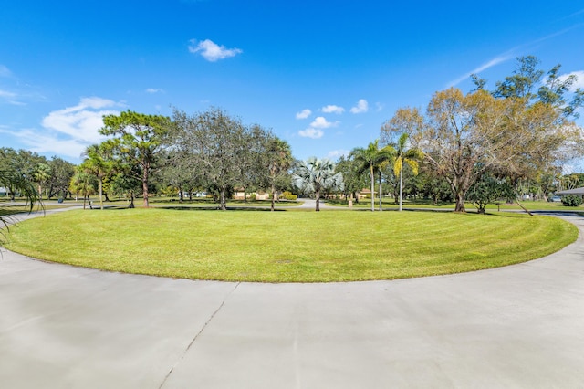 surrounding community featuring a yard