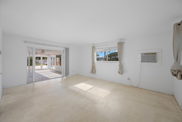 empty room featuring a wall unit AC