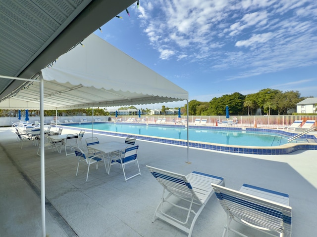 view of pool with a patio area