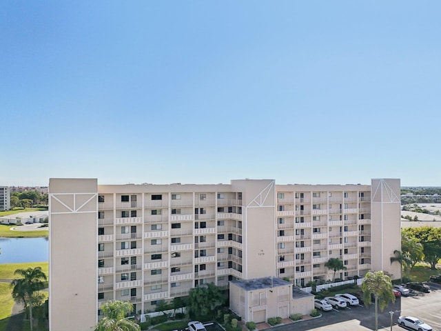 view of property with a water view