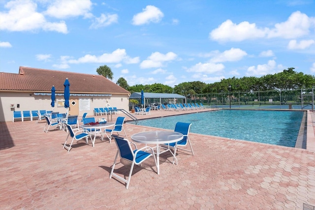 view of pool with a patio