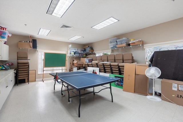 recreation room with a wealth of natural light