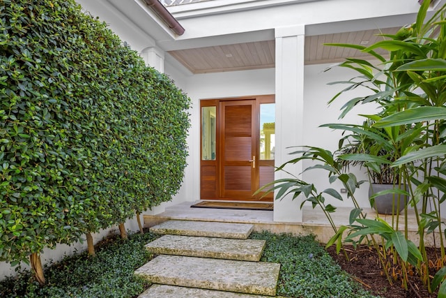 view of doorway to property