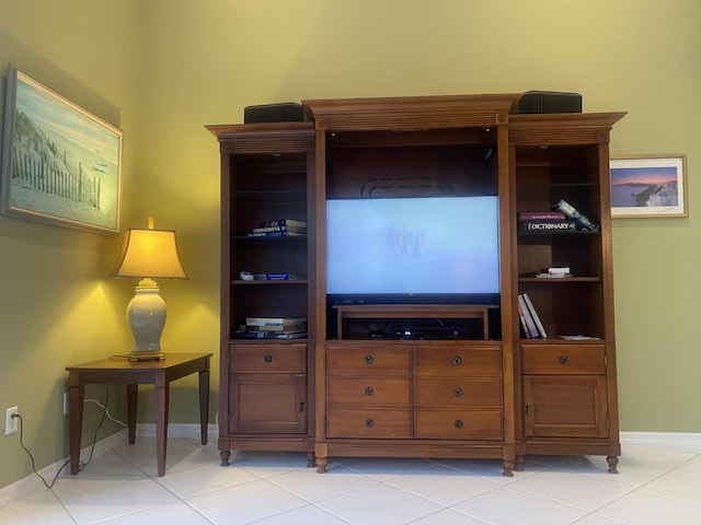 view of tiled living room