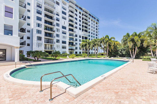 view of pool with a patio