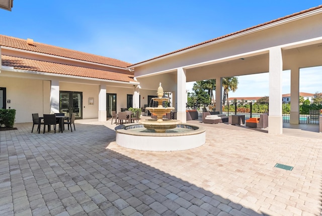 view of patio with french doors