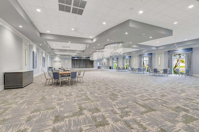 6140 Kings Gate Cir, Delray Beach, FL 33484 - lobby with a paneled ceiling and recessed lighting