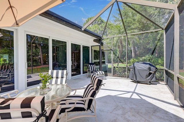 view of sunroom