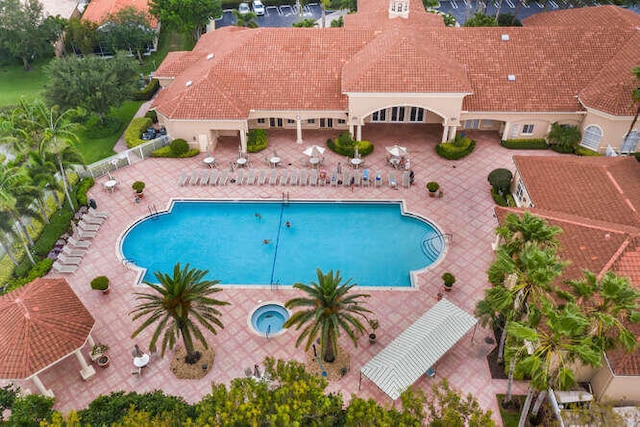 view of pool with a patio