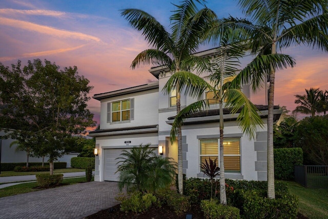 view of front of home featuring a garage