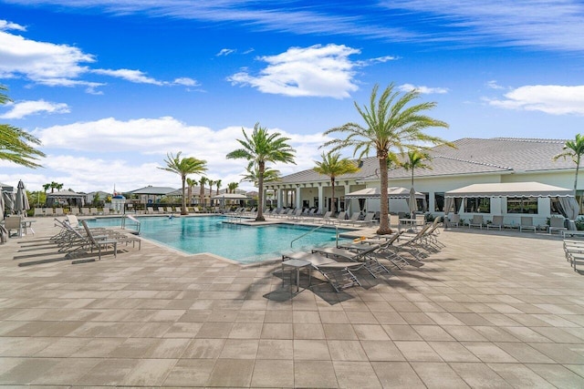 view of pool with a patio