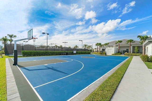 view of basketball court