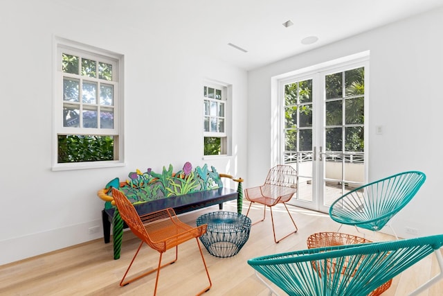 interior space with french doors