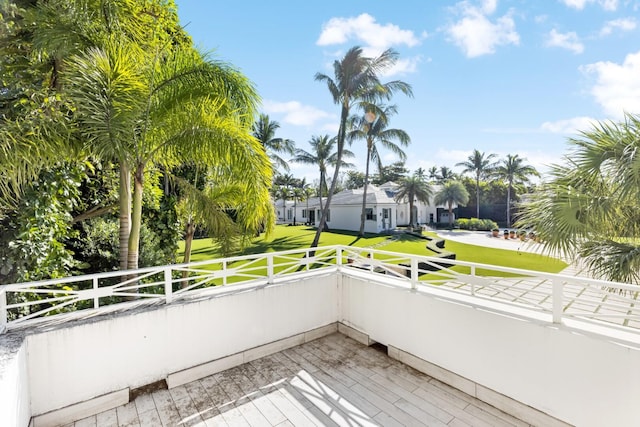 view of patio / terrace with a balcony