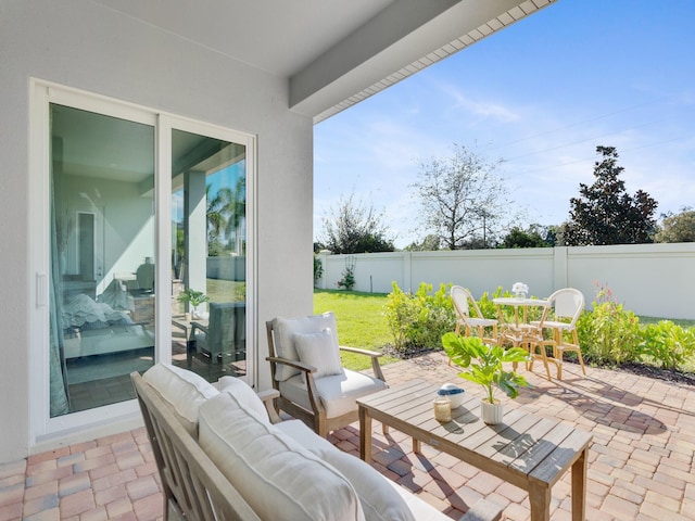 view of patio / terrace with outdoor lounge area