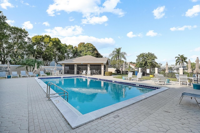 view of pool with a patio