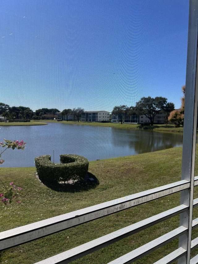 view of water feature