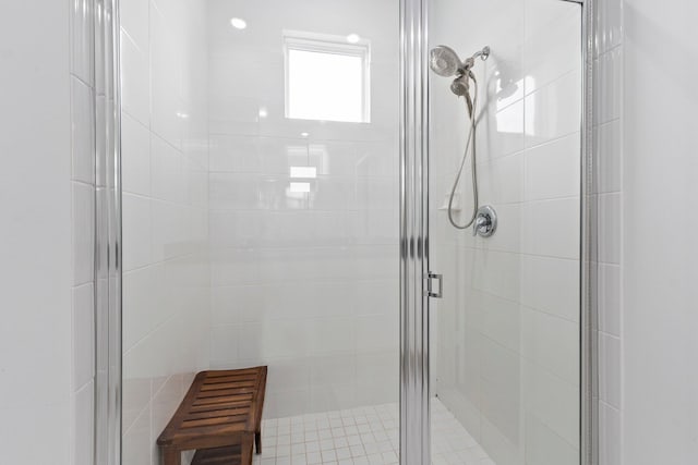 bathroom with walk in shower