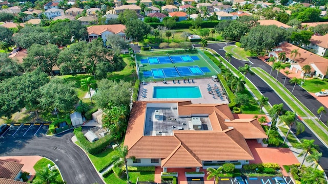 drone / aerial view featuring a residential view