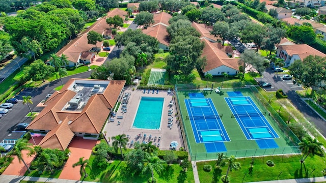 aerial view featuring a residential view