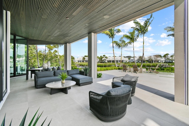 view of patio with an outdoor hangout area