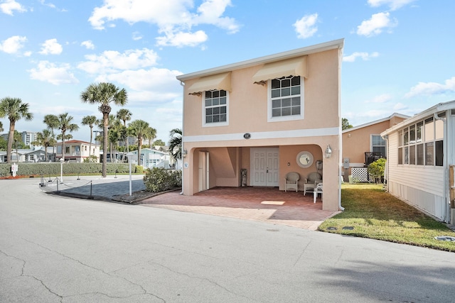 view of front of house with a front yard