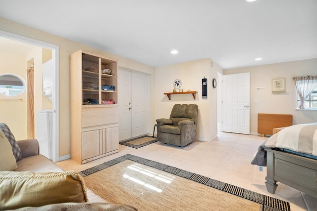 view of tiled bedroom